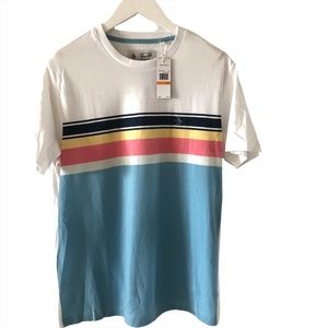 Penguin Men's Stripe Short Sleeve Tee Shirt Sz S